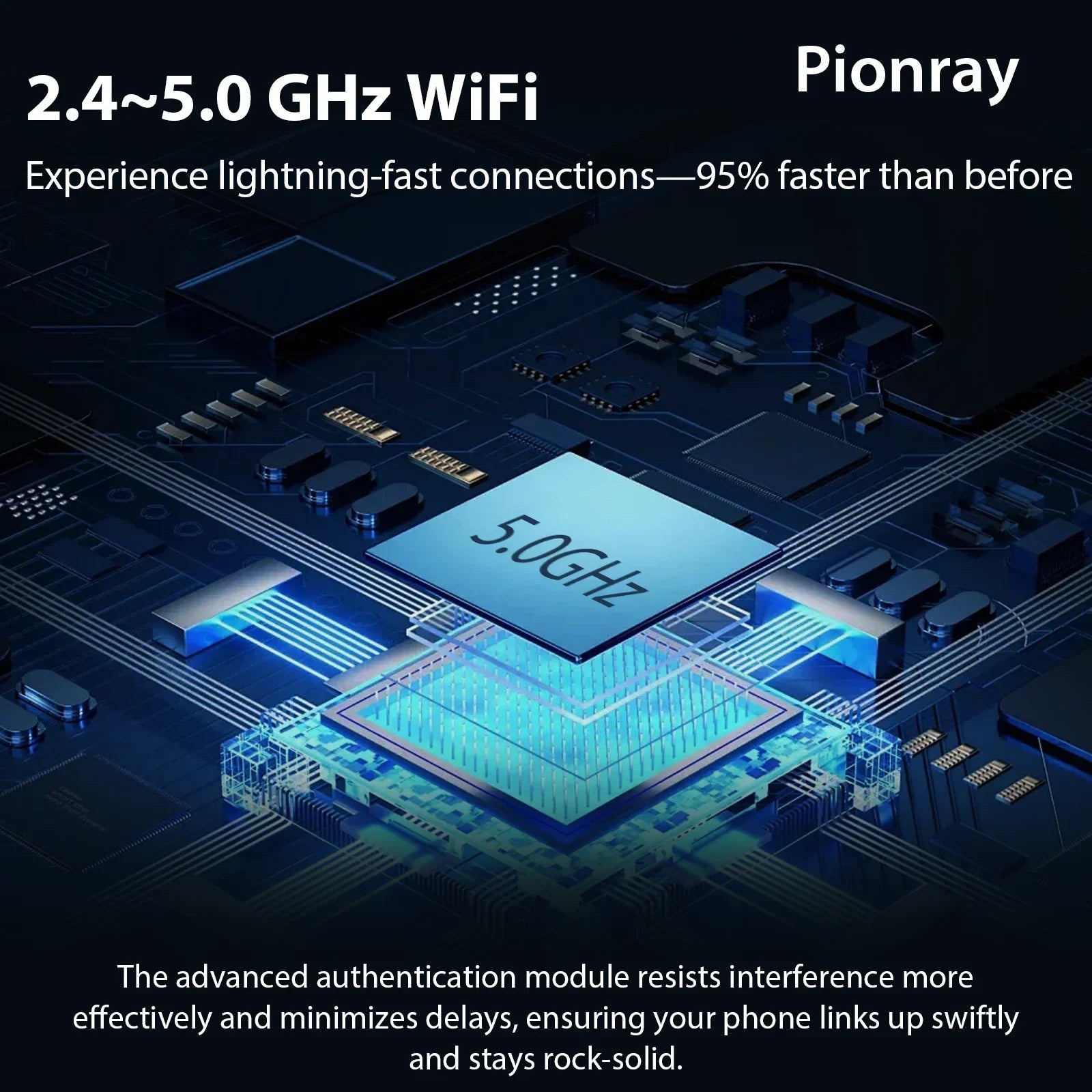 מתאם אלחוטי קומפקטי 2‑ב‑1 ל‑CarPlay ו‑Android Auto – Pionray
